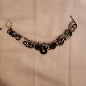 Button Charms Silver Chain Bracelet